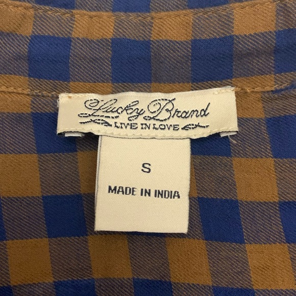 3/$30 - Lucky Brand Plaid Button Up Size Small - Picture 5 of 7